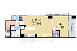 STANDZ西院 1LDKの間取図画像