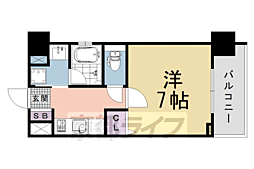 ベラジオレガシー京都西七条 1Kの間取図画像
