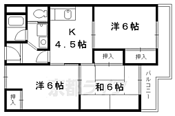コーポラス大洋向島 3DKの間取図画像