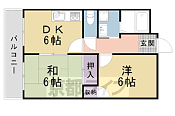 グリーンベル1号館 2DKの間取図画像