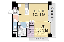 ファインレジデンス京都五条通 1LDKの間取図画像