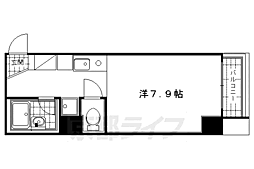プラネシア京都 1Kの間取図画像