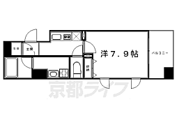 レジディア洛北 1Kの間取図画像