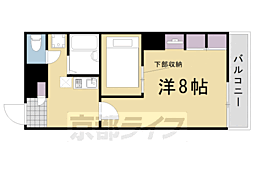 レオパレスForest桂坂 1Kの間取図画像
