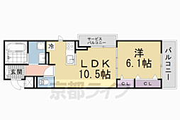 エリシオン・レジデンスV 1LDKの間取図画像