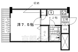 ホーユウコンフォルト京都田辺 1Kの間取図画像