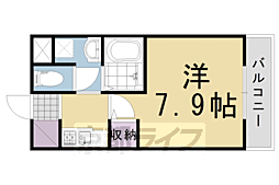 SYS長岡京 1Kの間取図画像