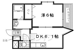 ピコット1 1DKの間取図画像