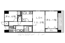 パインフィールド東野 1LDKの間取図画像