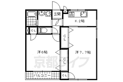 レ・セーナ 2Kの間取図画像