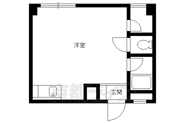 パールハイツ太秦 301｜京都府京都市右京区太秦多藪町(賃貸マンション1K・3階・23.83㎡)の写真 その2