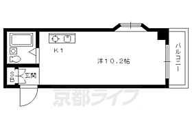 京都府京都市北区衣笠赤阪町（賃貸マンション1K・3階・22.07㎡） その2