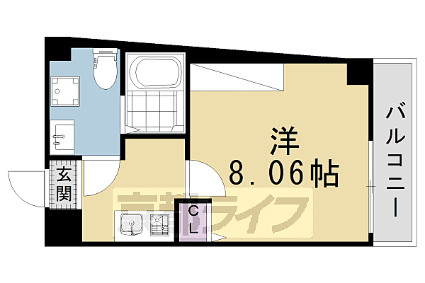 フラッティ千本寺之内北 505｜京都府京都市上京区閻魔前町(賃貸マンション1K・5階・25.05㎡)の写真 その2