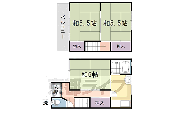 梅津堤上町貸家 -｜京都府京都市右京区梅津堤上町(賃貸一戸建3K・--・49.00㎡)の写真 その2