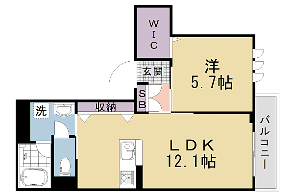 シャーメゾン　多藪 301｜京都府京都市右京区太秦多藪町(賃貸マンション1LDK・3階・45.38㎡)の写真 その2