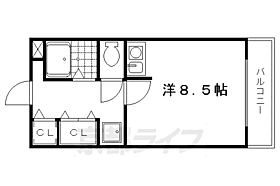 ニューポート内田 205 ｜ 京都府京都市北区衣笠荒見町（賃貸アパート1R・2階・25.00㎡） その2