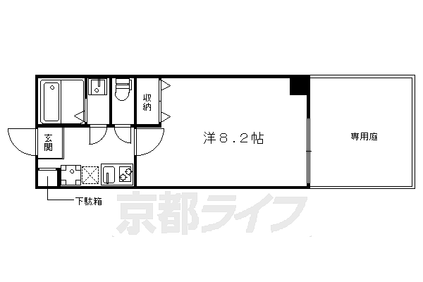 フラッティ今小路 103｜京都府京都市上京区末之口町(賃貸マンション1K・1階・23.87㎡)の写真 その2