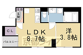 ジミーズメゾン円町 302 ｜ 京都府京都市中京区西ノ京壺ノ内町（賃貸アパート1LDK・3階・30.08㎡） その2