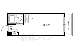 京都府京都市北区衣笠赤阪町（賃貸マンション1K・1階・18.40㎡） その2