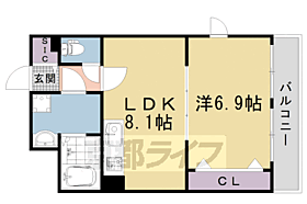 ＳＵＮ 201 ｜ 京都府京都市右京区西院日照町（賃貸マンション1LDK・2階・38.38㎡） その2