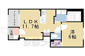 京都府京都市北区西賀茂北川上町（賃貸アパート1LDK・1階・43.21㎡） その1