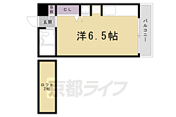 ブルーベル 4階ワンルームの間取り