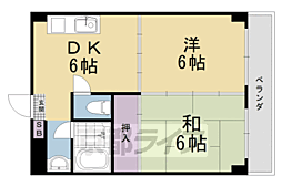 シャトー嵐望2 2DKの間取図画像