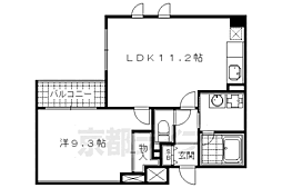 京都市営烏丸線 烏丸御池駅 徒歩2分の賃貸マンション 6階1LDKの間取り