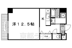 京都市営烏丸線 今出川駅 徒歩10分の賃貸マンション 3階1Kの間取り