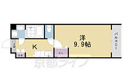 Ｐａｅｓｅ御池 3階1Kの間取り