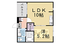 （仮称）太秦西蜂岡町Ｂ 202 2階1LDKの間取り