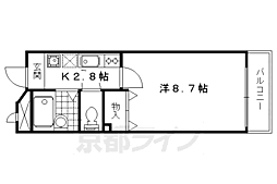 ジュンナインビル 10階1Kの間取り