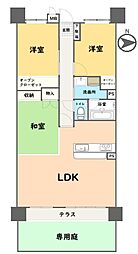 アスティオン田室 3LDKの間取り