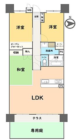 間取り アスティオン田室 1階/-