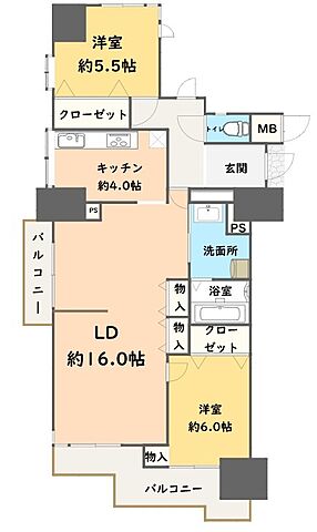 間取り グランドパレス大分駅南 6階/-
