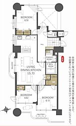 グランドパレス大分駅南 3LDKの間取図画像