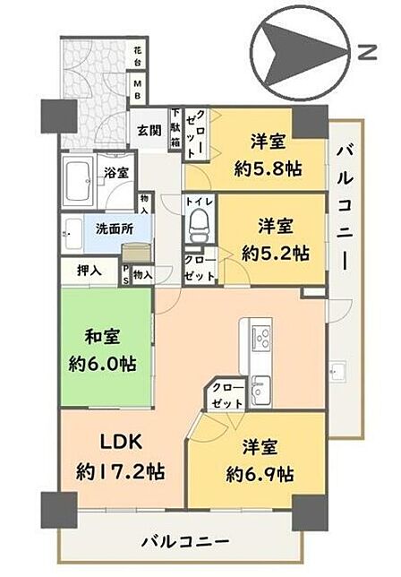 4LDKの間取りです!