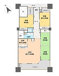 パークサイド大みち町 4LDKの間取図画像