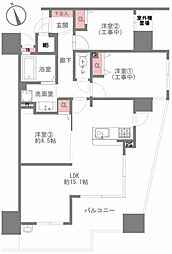 アーバニス天王寺東 3LDKの間取図画像