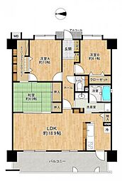 アンピール姪浜駅南 3LDKの間取図画像