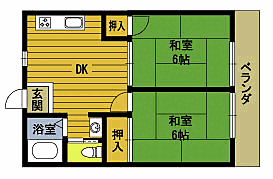 ロイヤルハイツ豊岡 405｜大分県速見郡日出町大字豊岡(賃貸アパート2DK・4階・38.88㎡)の写真 その2