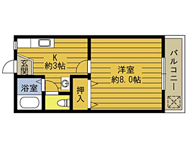 コスモハイツタカオC 201号室 ｜ 大分県速見郡日出町大字川崎3547-1（賃貸アパート1K・2階・25.73㎡） その2