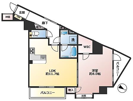 1LDK 間取り