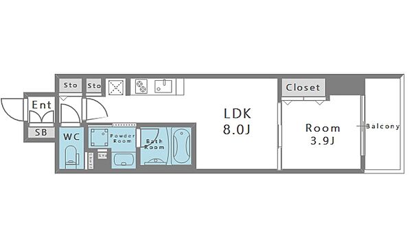 アーバネックス西本町 ｜大阪府大阪市西区西本町2丁目(賃貸マンション1LDK・13階・29.68㎡)の写真 その2