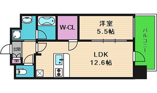 プレサンス心斎橋ニスト ｜大阪府大阪市中央区南船場1丁目(賃貸マンション1LDK・7階・42.74㎡)の写真 その2