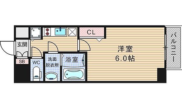 ファステート大阪ドームシティ 703｜大阪府大阪市西区千代崎2丁目(賃貸マンション1K・7階・21.54㎡)の写真 その2