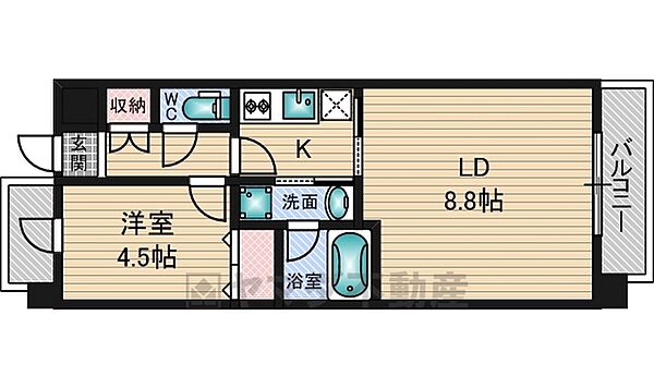 プレジオ江坂 ｜大阪府吹田市芳野町(賃貸マンション1LDK・2階・35.72㎡)の写真 その2