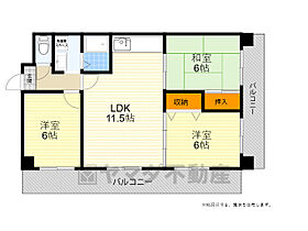 ベルメゾン千里  ｜ 大阪府豊中市上新田３丁目6番28号（賃貸マンション3LDK・5階・65.00㎡） その2