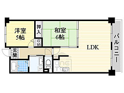 パルティール南が丘 2LDKの間取図画像
