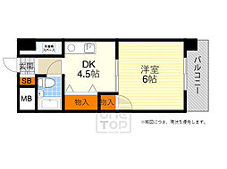 フローレンス小野原 ワンルームの間取図画像